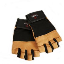 VAMP Перчатки для пауэрлифтинга 530 (цвет - чёрный с коричневым)
