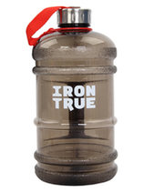 IronTrue Бутылка (2,2 литра) черная с красным