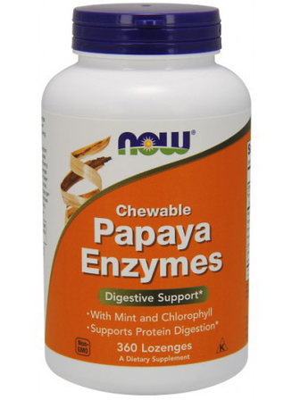 NOW Papaya Enzyme Chewable  (180 капс)
