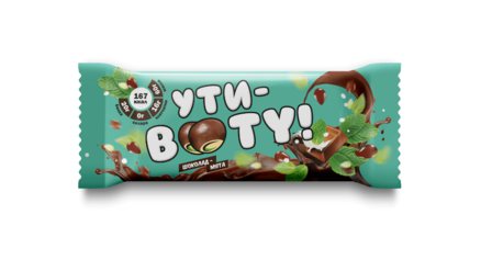 УТИ-BOOTY Протеиновый батончик со вкусом "Шоколад - мята" (60 гр)