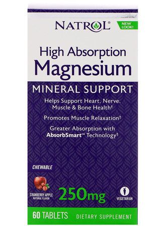 Natrol Magnesium 250 mg (60 жев. таб.)