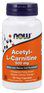NOW Foods Acetyl L - Carnitine 500 mg (50 вег. капсул) аминокислота Л - Карнитин