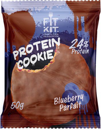 Fit Kit Protein chocolate сookie (50 г) Черничное парфе