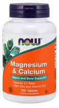 NOW Calcium + Magnesium 500 / 250 mg (100 таб.)