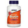 NOW Foods Biotin 10 000 мкг (120 вег. капсул) витамин для волос B7