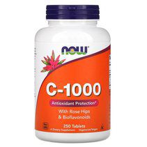 NOW Vitamin C 1000 mg + Sustained Release + Rose Hips (250 таб.)