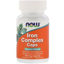 NOW Iron Complex (Glycinate) (100 вег. капс.)