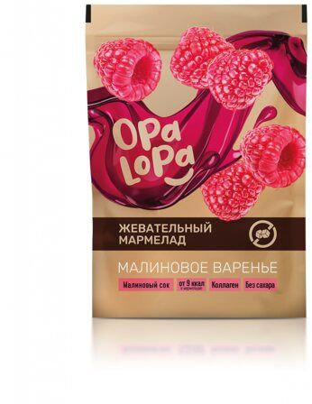 Opa Lopa Мармелад без сахара (90 г) Малиновое варенье