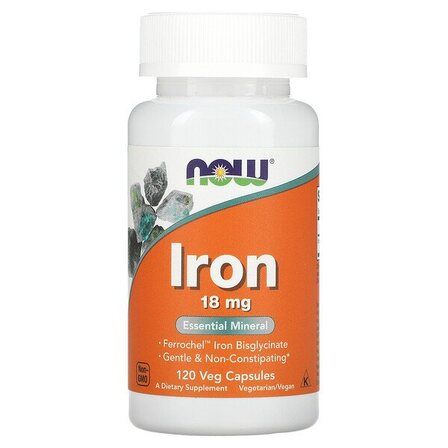NOW IRON Ferrochel 18 mg (120 вег. капс)