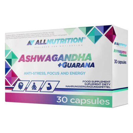 ALLNUTRITION ASHWAGANDHA 300 мг+GUARANA (30 капс)