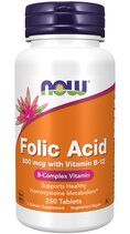 NOW Folic Acid 800 mcg (250 табл)