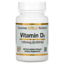 California Gold Nutrition Vitamin D3 5000 IU (90 капс)