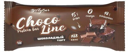 BootyBar Chocoline standart 50 г (Шоколадный торт)