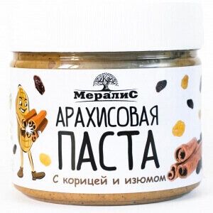 Мералис Арахисовая паста  - Корица-изюм (300 г)