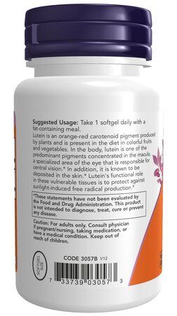 NOW Foods Lutein 20mg (from esters) (90 вег. капс)
