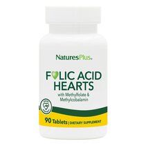 Natures Plus Folic Acid Hearts 400 мкг (90 таб.)