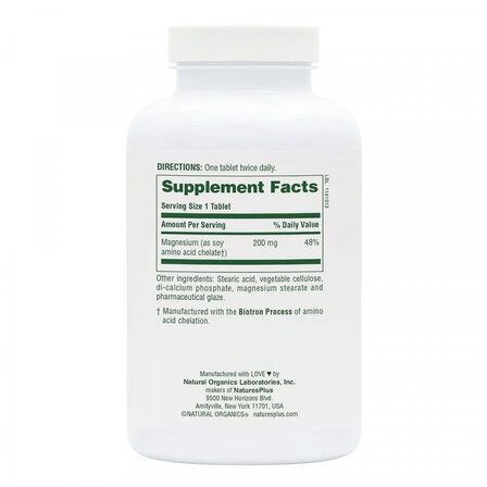Natures Plus Magnesium 200 мг (90 таб.)