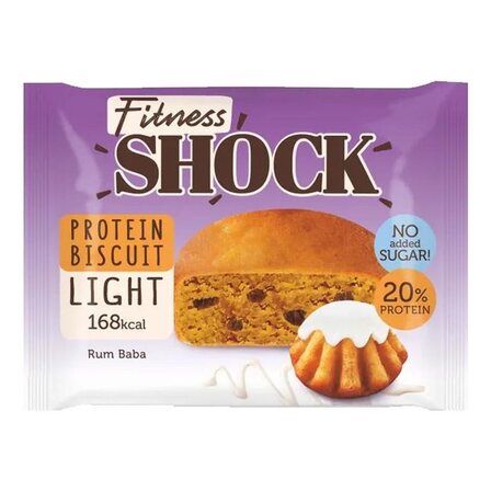 FitnesShock Бисквит протеиновый неглазированный (40 г) Ромовая баба