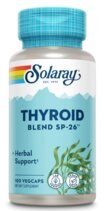 Solaray Thyroid Blend SP-26 (100 веганских капсул) комплекс для щитовидной железы