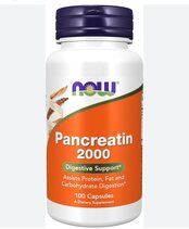 NOW Foods Pancreatin 2000 (200 mg 10X) (100 капс.) панкретин для пищеварения
