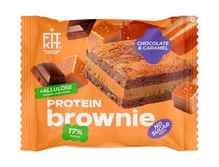 Fit Kit Brownie Десерт глазированный " Брауни" (50 г) Шоколад-карамель