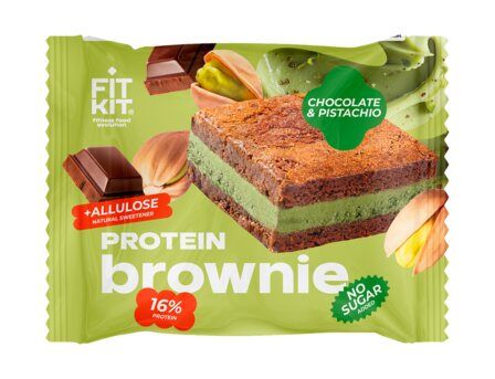 Fit Kit Brownie Десерт глазированный " Брауни" (50 г) Шоколад-фисташка