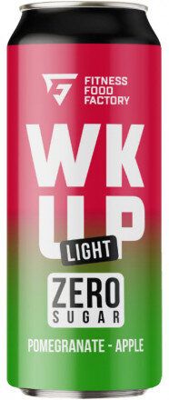 FITNESS FOOD FACTORY сильногазированный напиток WKUP Light (450 мл) гранат-яблоко